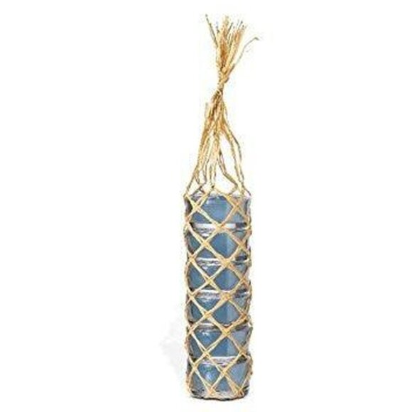 Ocean Blue Wax Filled Glass Tealights (Set/6) - Picture 1 of 1